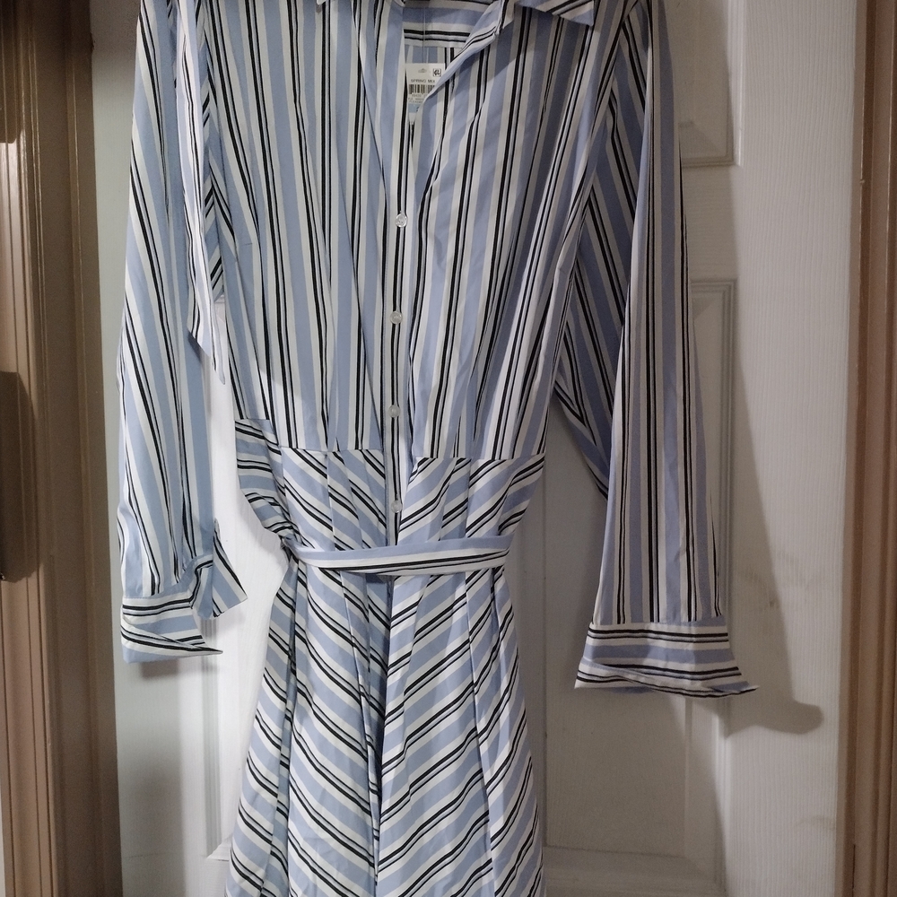 INC International Concepts Blue Striped Dress